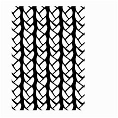 Ropes White Black Line Large Garden Flag (two Sides) by Mariart