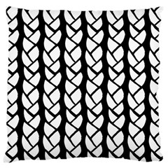 Ropes White Black Line Large Cushion Case (one Side) by Mariart