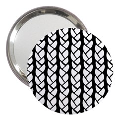 Ropes White Black Line 3  Handbag Mirrors by Mariart