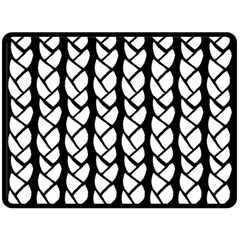 Ropes White Black Line Double Sided Fleece Blanket (large) 