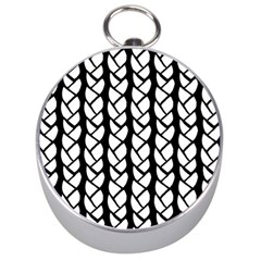 Ropes White Black Line Silver Compasses by Mariart