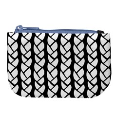 Ropes White Black Line Large Coin Purse