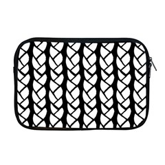 Ropes White Black Line Apple Macbook Pro 17  Zipper Case by Mariart