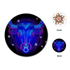 Sign Taurus Zodiac Playing Cards (round)  by Mariart