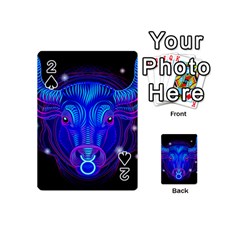 Sign Taurus Zodiac Playing Cards 54 (mini)  by Mariart