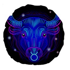 Sign Taurus Zodiac Large 18  Premium Round Cushions by Mariart