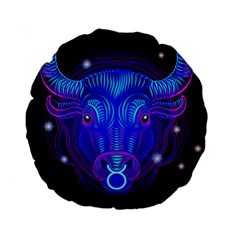 Sign Taurus Zodiac Standard 15  Premium Flano Round Cushions by Mariart