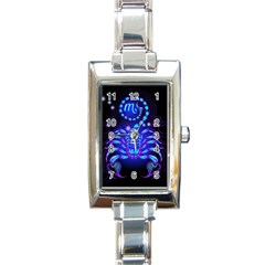 Sign Scorpio Zodiac Rectangle Italian Charm Watch by Mariart