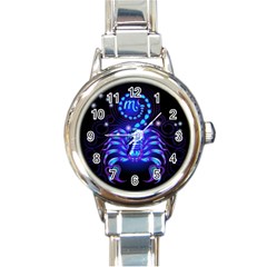 Sign Scorpio Zodiac Round Italian Charm Watch