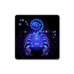 Sign Scorpio Zodiac Square Magnet by Mariart