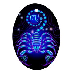 Sign Scorpio Zodiac Oval Ornament (two Sides) by Mariart