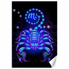 Sign Scorpio Zodiac Canvas 12  X 18  