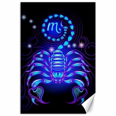 Sign Scorpio Zodiac Canvas 24  X 36  by Mariart