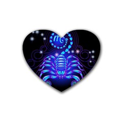 Sign Scorpio Zodiac Heart Coaster (4 Pack)  by Mariart