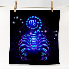 Sign Scorpio Zodiac Face Towel by Mariart