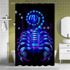 Sign Scorpio Zodiac Shower Curtain 48  X 72  (small)  by Mariart