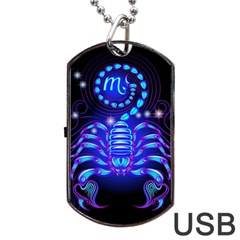 Sign Scorpio Zodiac Dog Tag Usb Flash (one Side) by Mariart