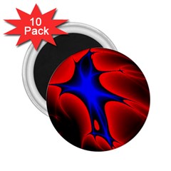 Space Red Blue Black Line Light 2 25  Magnets (10 Pack)  by Mariart