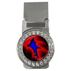 Space Red Blue Black Line Light Money Clips (cz) 