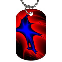 Space Red Blue Black Line Light Dog Tag (one Side) by Mariart