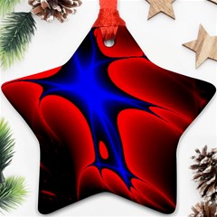 Space Red Blue Black Line Light Star Ornament (two Sides) by Mariart