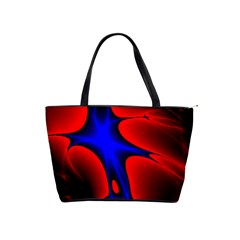 Space Red Blue Black Line Light Shoulder Handbags by Mariart