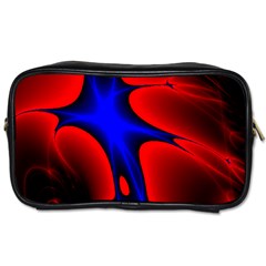 Space Red Blue Black Line Light Toiletries Bags 2-side by Mariart