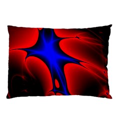 Space Red Blue Black Line Light Pillow Case (two Sides)