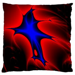 Space Red Blue Black Line Light Large Cushion Case (two Sides) by Mariart