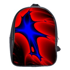 Space Red Blue Black Line Light School Bags (xl)  by Mariart