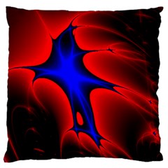 Space Red Blue Black Line Light Standard Flano Cushion Case (two Sides) by Mariart