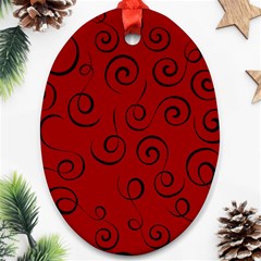 Pattern Oval Ornament (two Sides) by ValentinaDesign