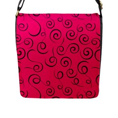 Pattern Flap Messenger Bag (L) 