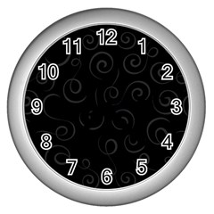 Pattern Wall Clocks (silver) 