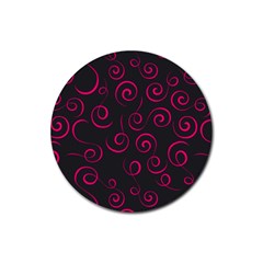 Pattern Rubber Coaster (round)  by ValentinaDesign