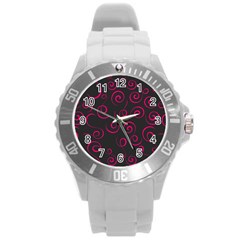 Pattern Round Plastic Sport Watch (l)