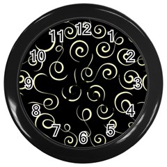 Pattern Wall Clocks (Black)