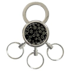 Pattern 3-Ring Key Chains