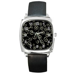 Pattern Square Metal Watch by ValentinaDesign