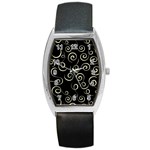 Pattern Barrel Style Metal Watch Front