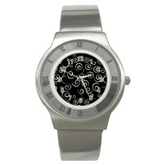 Pattern Stainless Steel Watch