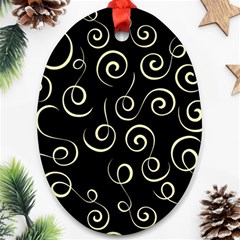 Pattern Oval Ornament (Two Sides)