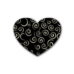 Pattern Rubber Coaster (Heart)  Front