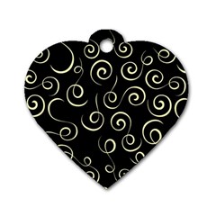 Pattern Dog Tag Heart (One Side)