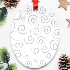 Pattern Oval Ornament (two Sides) by ValentinaDesign