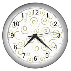 Pattern Wall Clocks (silver) 