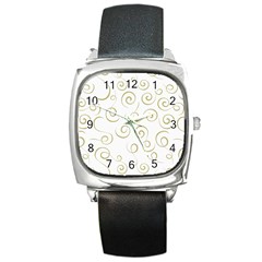 Pattern Square Metal Watch