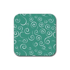 Pattern Rubber Coaster (square)  by ValentinaDesign