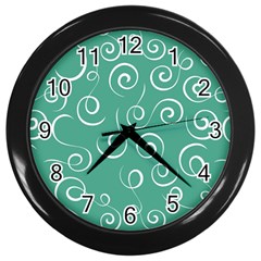 Pattern Wall Clocks (black) by ValentinaDesign