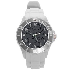 Pattern Round Plastic Sport Watch (l)